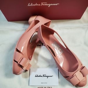 Salvatore Ferragamo Desert Rose Pink Jelly Pumps